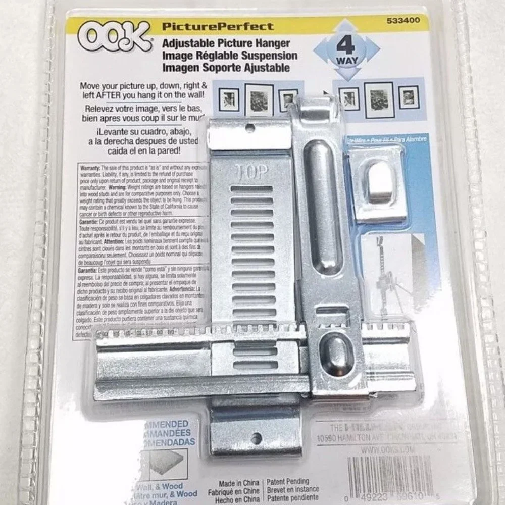 Set of 6 OOK Hillman Picture Perfect 4-Way Adjustable Picture Hanger Hardware